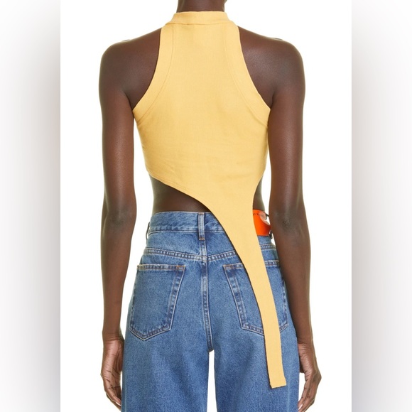 K.NGSLEY Ocre “Race Her” Ribbed Halter Tank - Picture 3 of 9